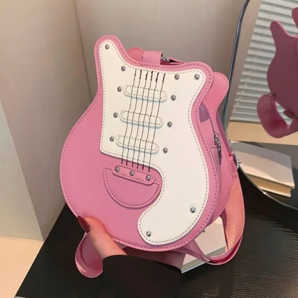 Handbags - Sale NIB Pink Guitar-Shaped Women's Bag. Rock Country Music Lovers